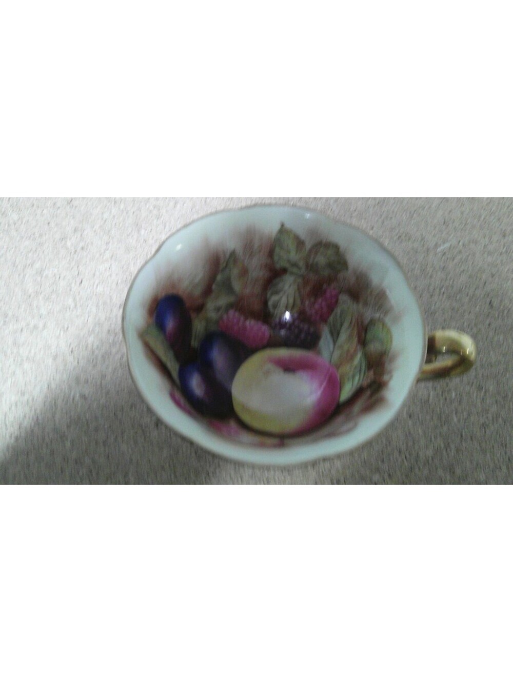 Vintage Hand Painted Fruit Design Tea Cup Made in Occupied